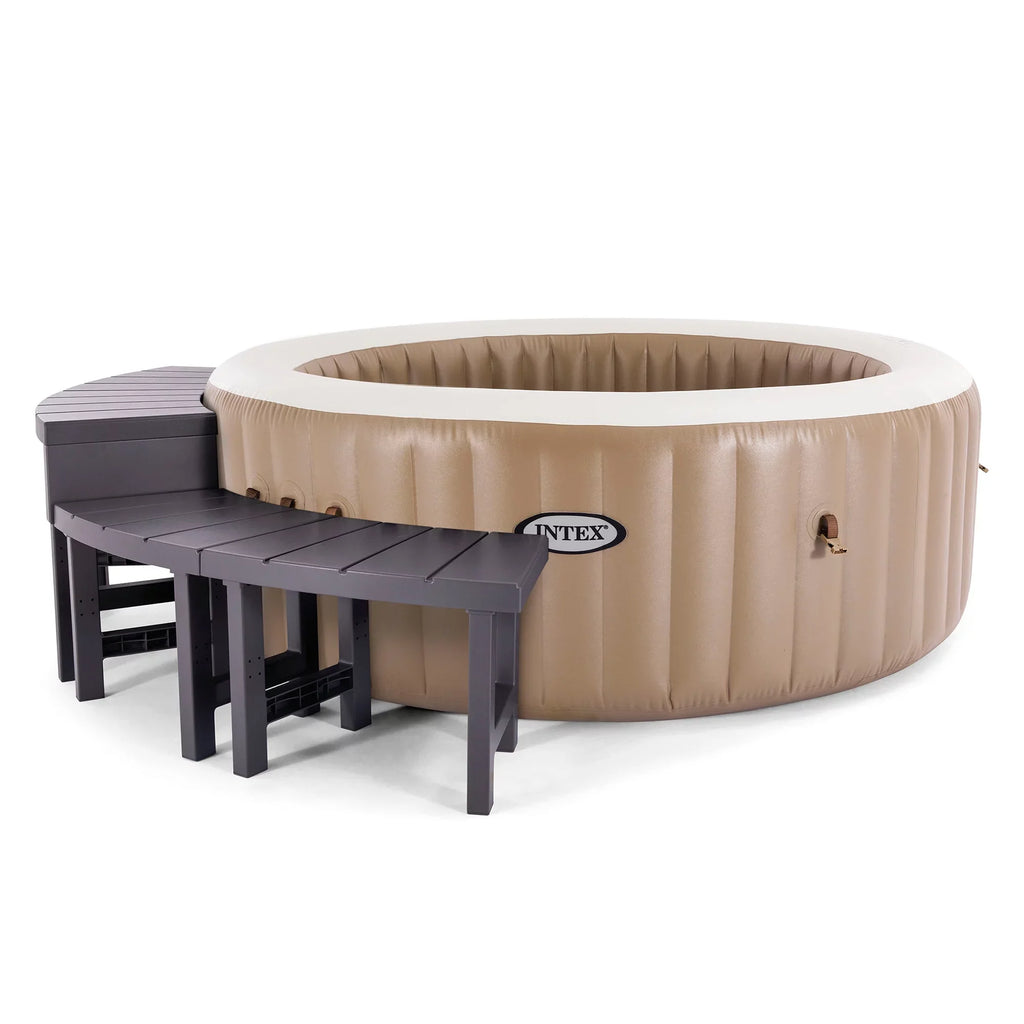 Hot Intex Accessory Tub Plus Benches Spa w/ Greywood PureSpa Inflatable Jet