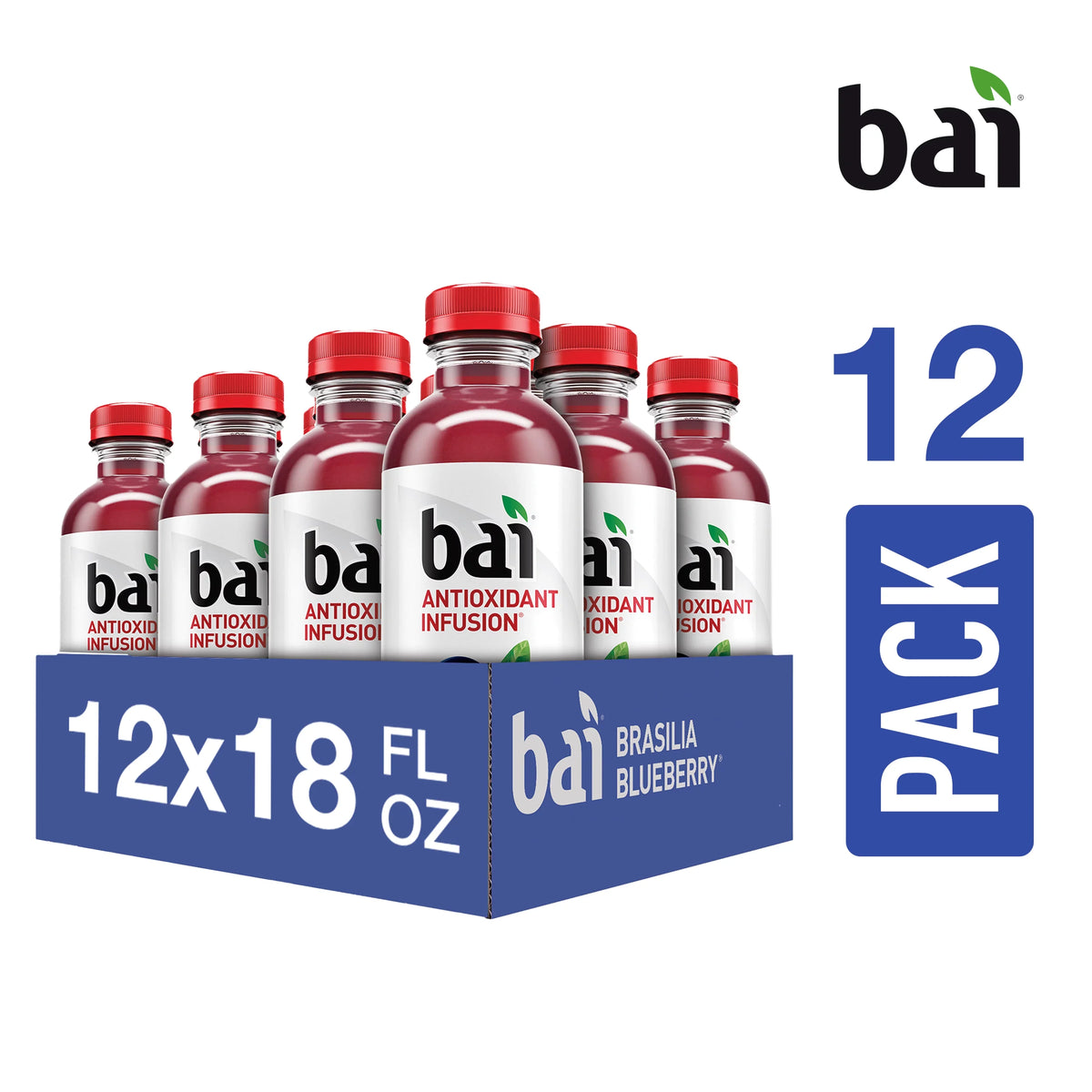 18 Drink, Brasilia Blueberry, Fl Gluten-Free, Bottles Bai Infused Pack 12 Antioxidant Oz,