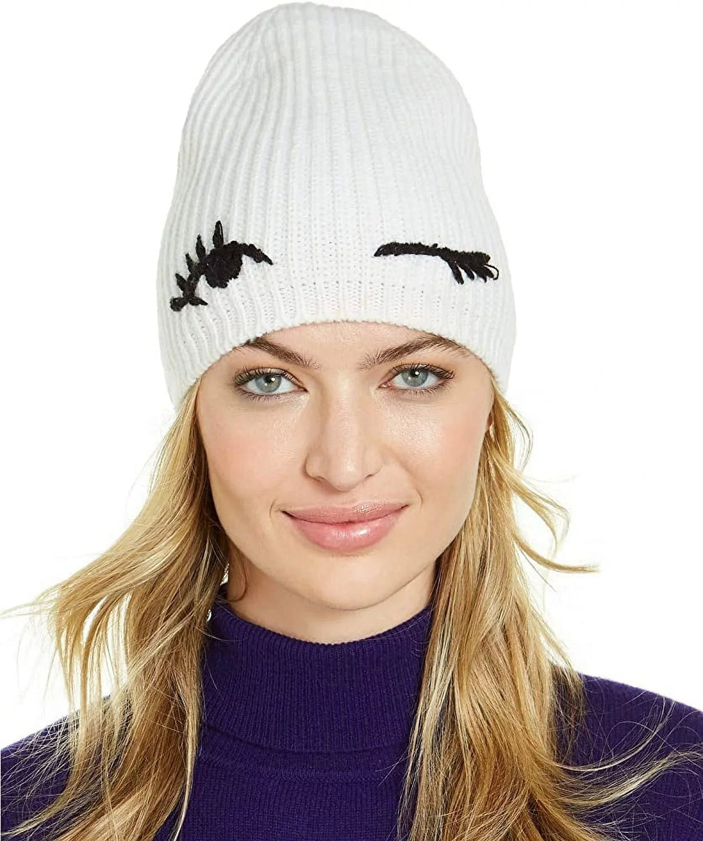 York Spade Kate Beanie New Winking Cream/Black