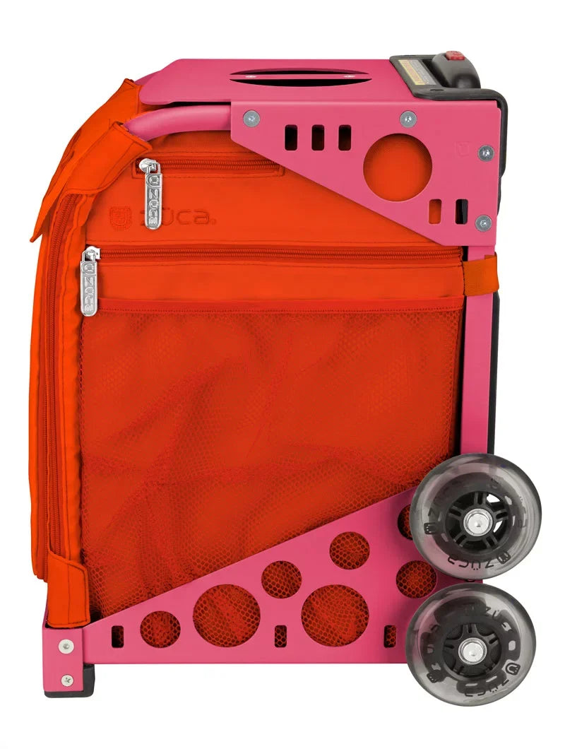 Zuca Bag (Pink Seat Persimmon - 18" with Sport Frame) Black/Pink Cover