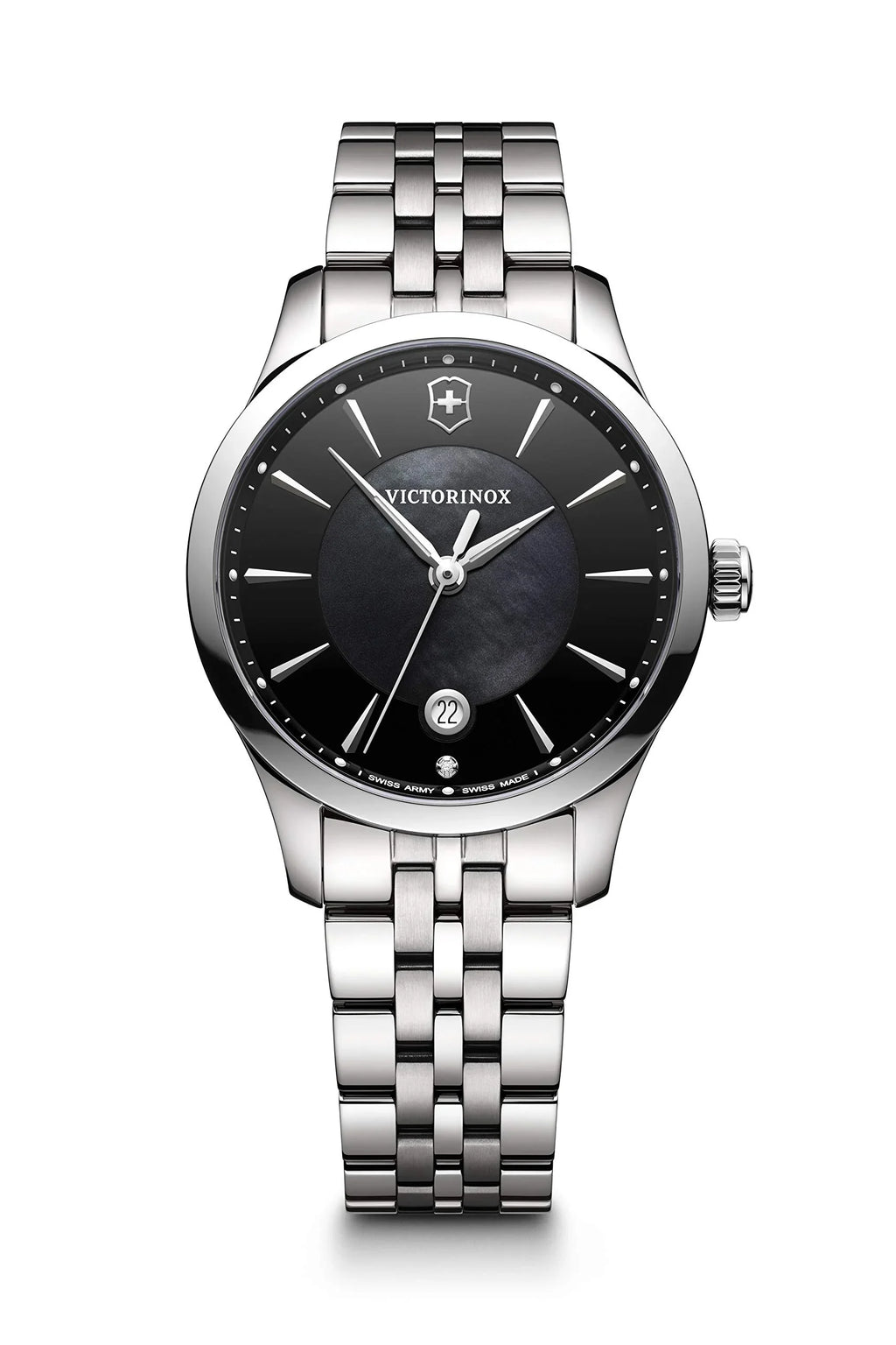 Victorinox Watch Stainless Army - - Dial MOP - Diamond Swiss Alliance Womens