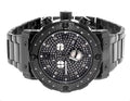 Genuine Diamond Stainless Black 0.25 Steel Ct Watch W#146
