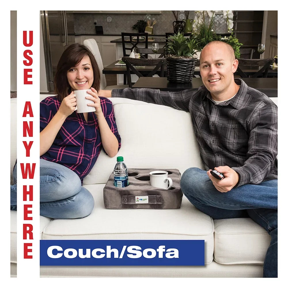 (Navy) spills. close TV BEST more! Deluxe Use on your cup Seen holder! prevent cave, As man drinks and world's car, Pillow -The bed, anywhere-Couch, Cozy park, Keep Cup floor, RV, beach and it