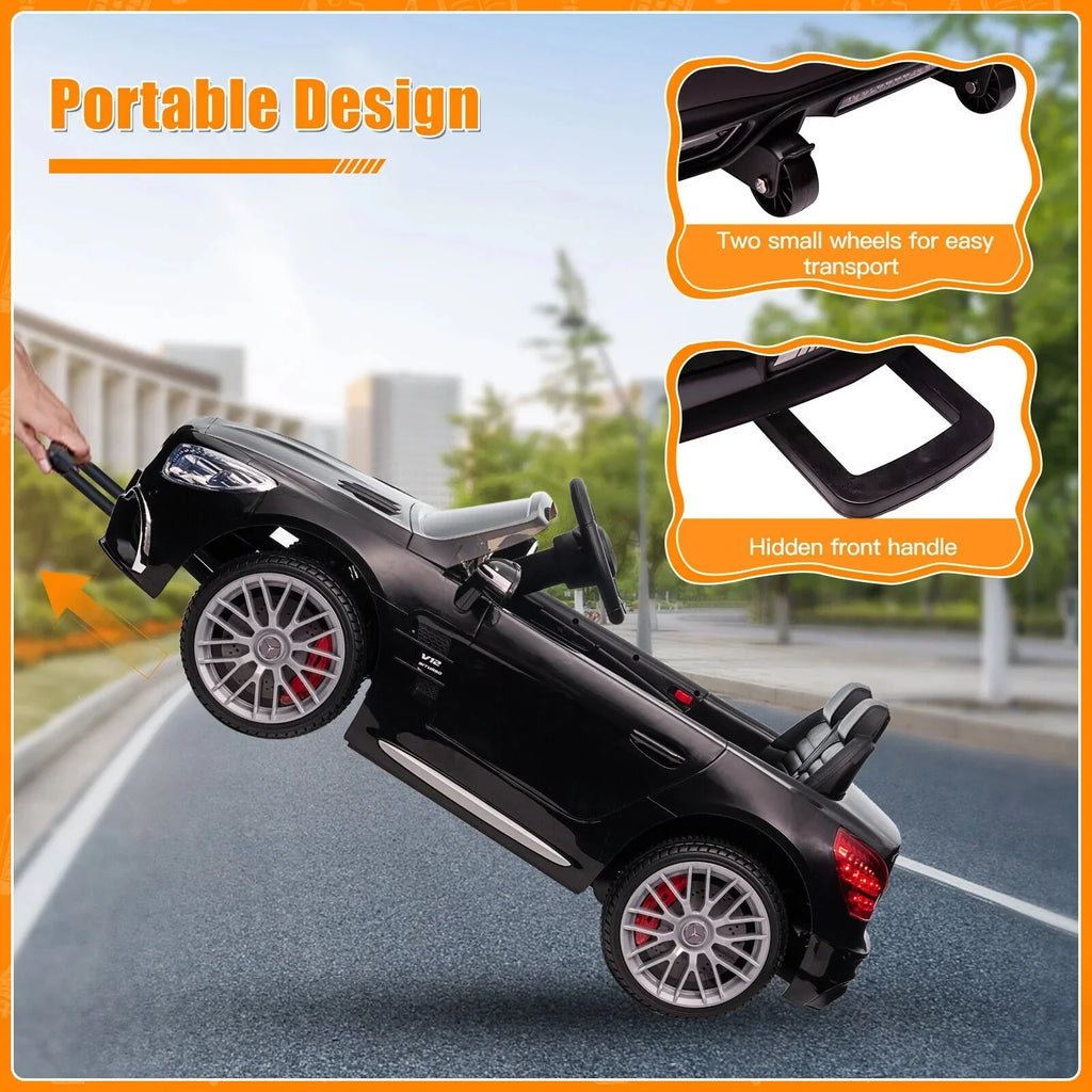 Kids - 12V Remote On with Electric SL65 AMG Licensed Ride Officially Car Benz Control