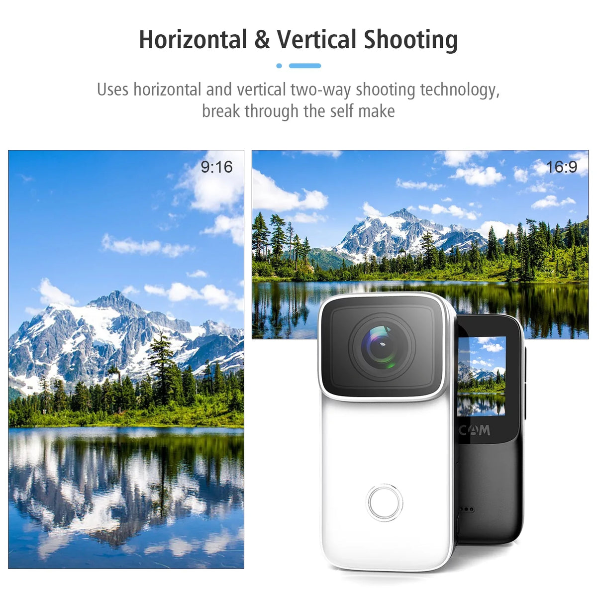 Face SJCAM C200 Screen Action Waterproof Inch Re 4K -Shake 6- Body 1.28 WiFi IPS 5M Supports with