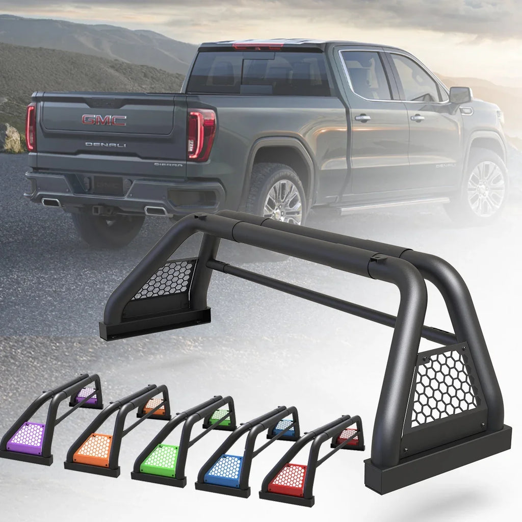 Sport Bed Truck Silverado/GMC 2019-NOW Roll Chase Rack Bar 62.9-74.7" sierra Chevy For Bar Adjustable Fit