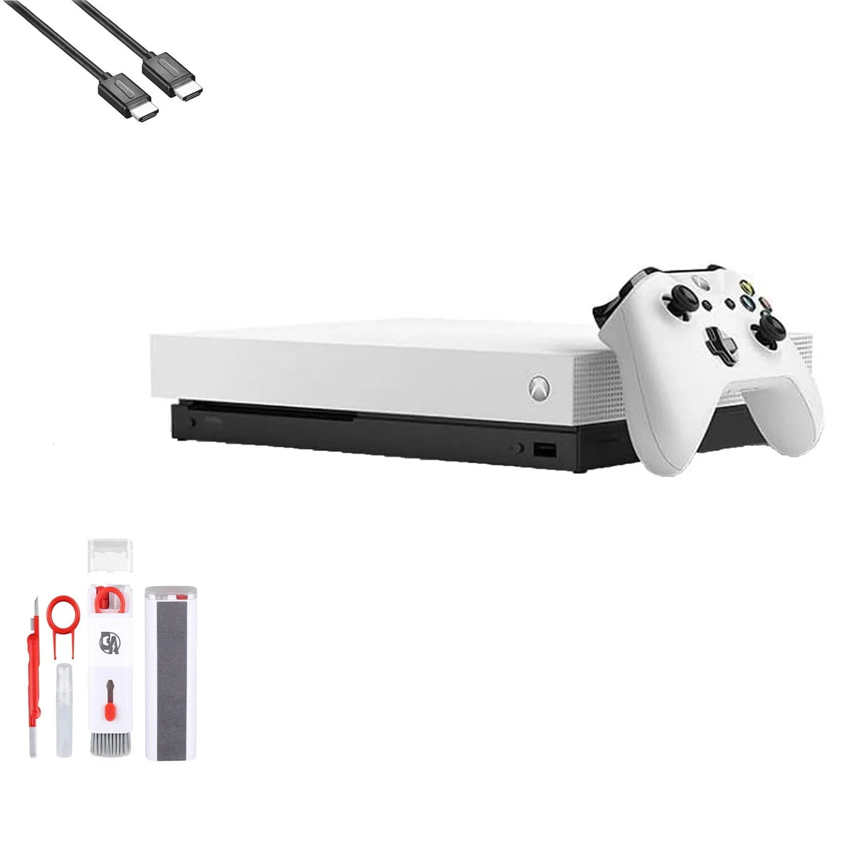 Cleaning White Kit Xbox Pre-Owned (Refurbished: Ultra 1TB, X Like BOLT Bundle with AXTION 4K HD HDMI New) One