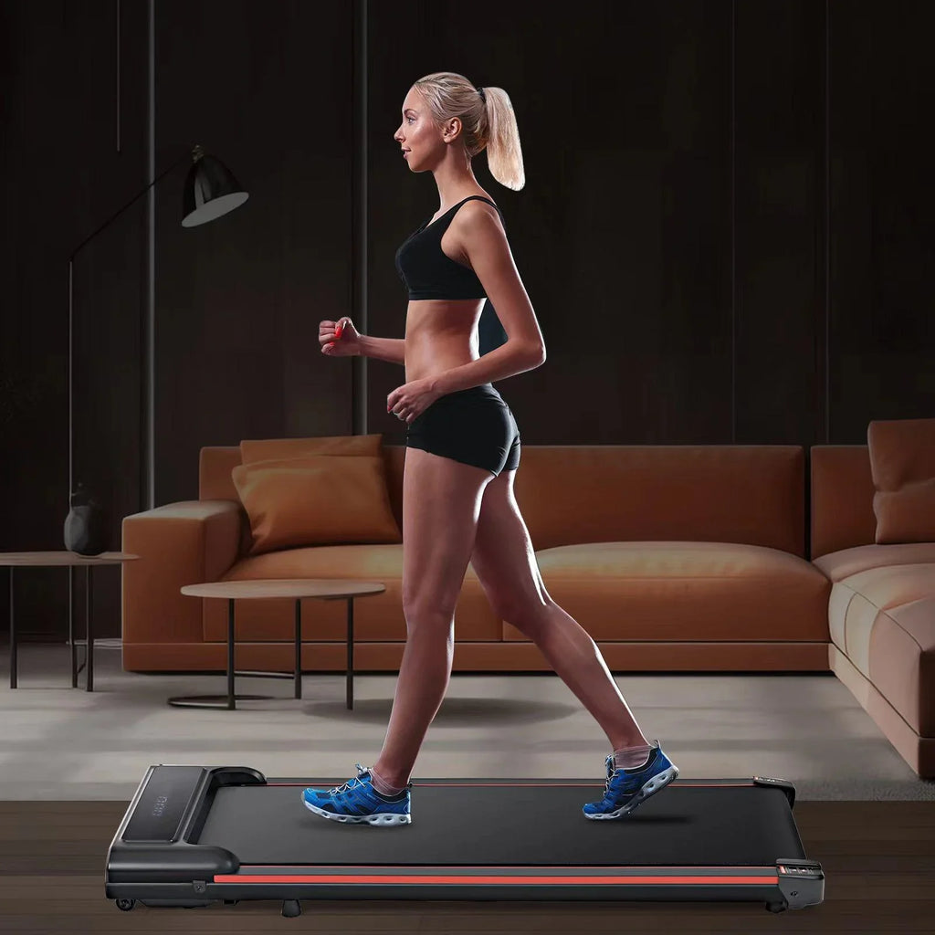 Pad w/0.6-3.8MPH LED Quiet Display, Small, Walking Portable for Walking Under Treadmill Control, Treadmill Pad, Walking Home Jogging, for Motor Desk 2.5HP Speed Remote