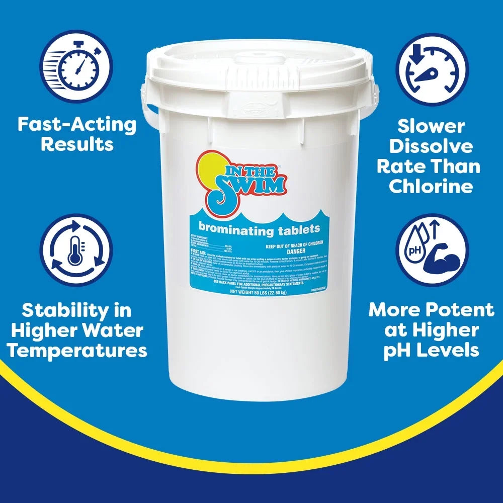 U038008032AE 8 Sanitizer Swim Bromine In 61% or Spas, 1 Bromine Tubs, Chlorine - Pre-Stabilized, The Available Odor, Alternative Tablet Swimming Inch - Hot Pounds Pools for - Low