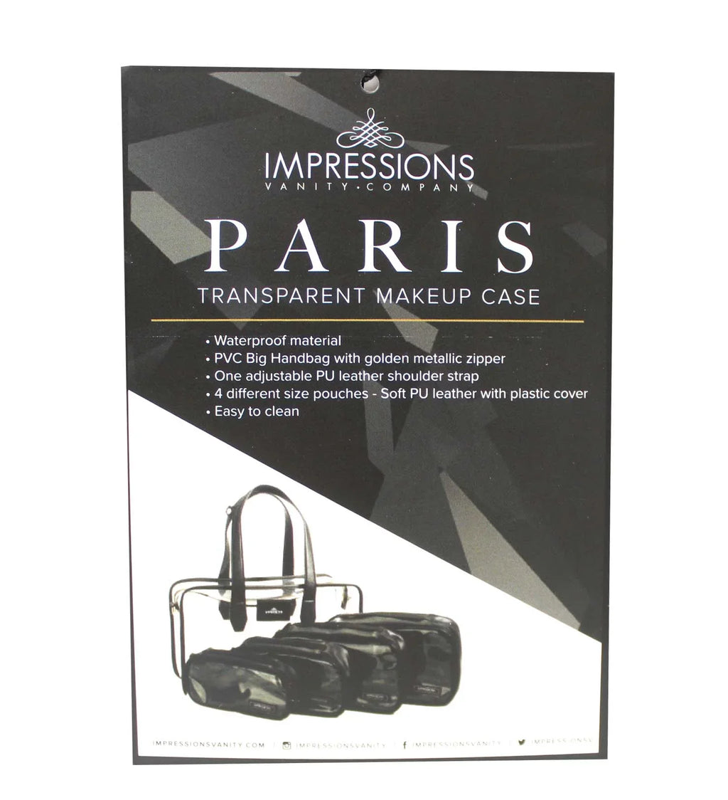 Shoulder Makeup (Transparent) Vanity Case Impressions with Strap Paris Adjustable Transparent