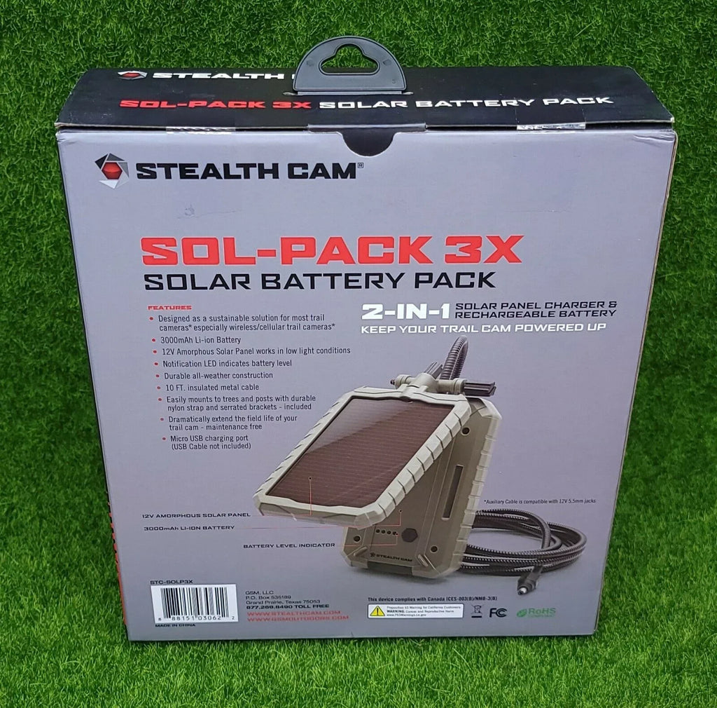 Panel Cam STC-SOLP3X Power 3,000 Stealth mAh Solar