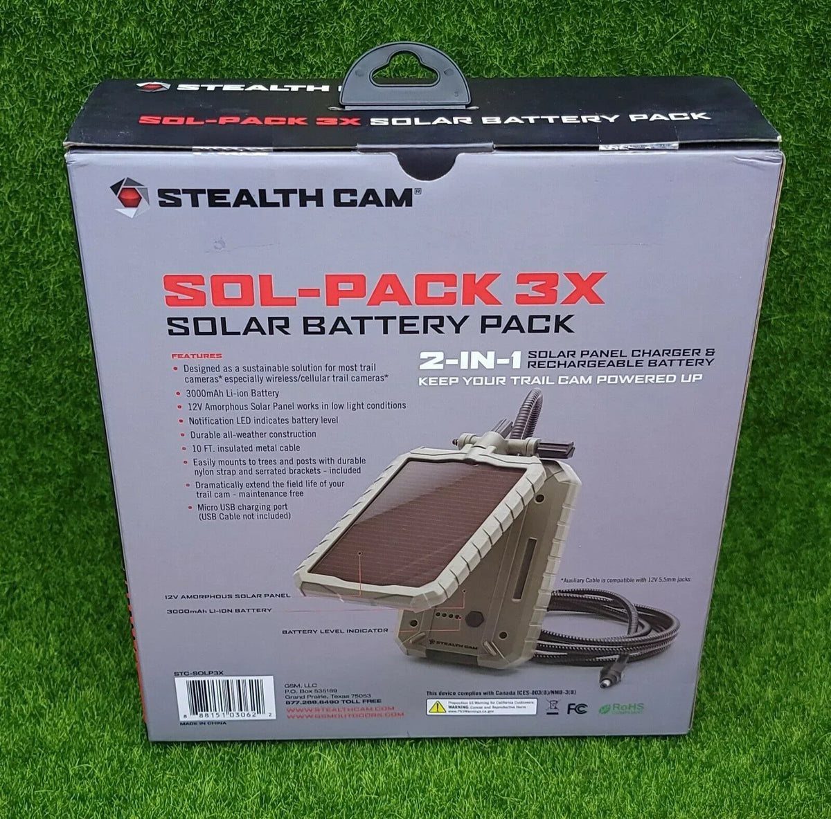 Panel Cam STC-SOLP3X Power 3,000 Stealth mAh Solar