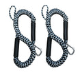4'-5.5' Ski with Jet Pack liquid Bungee Mooring Pactrade Line PWC & (Black Kayak Fresh White) Hook Pontoon Marine Snap Use SS316 2 Salt Dock Boat and Rope
