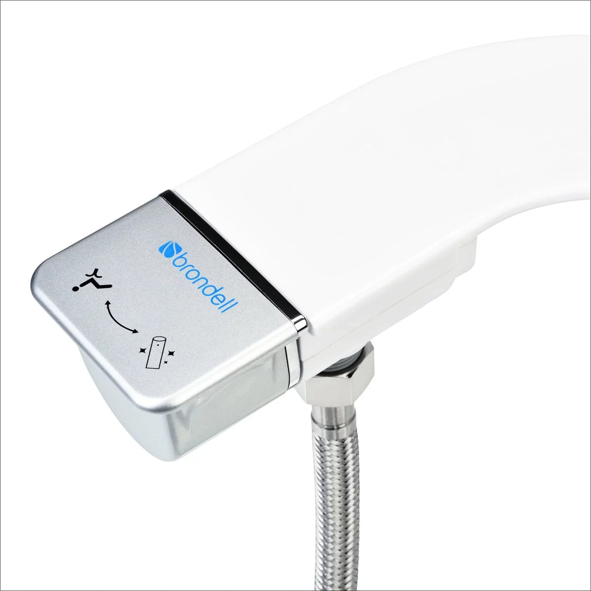 with Bidet Brondell SS-150 Non-Electric White in Thinline Attachment Single Nozzle Simplespa