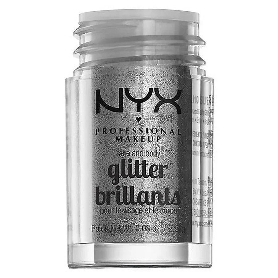 Glitter, oz Body Face Professional of Makeup 0.08 2 NYX Silver & Pack
