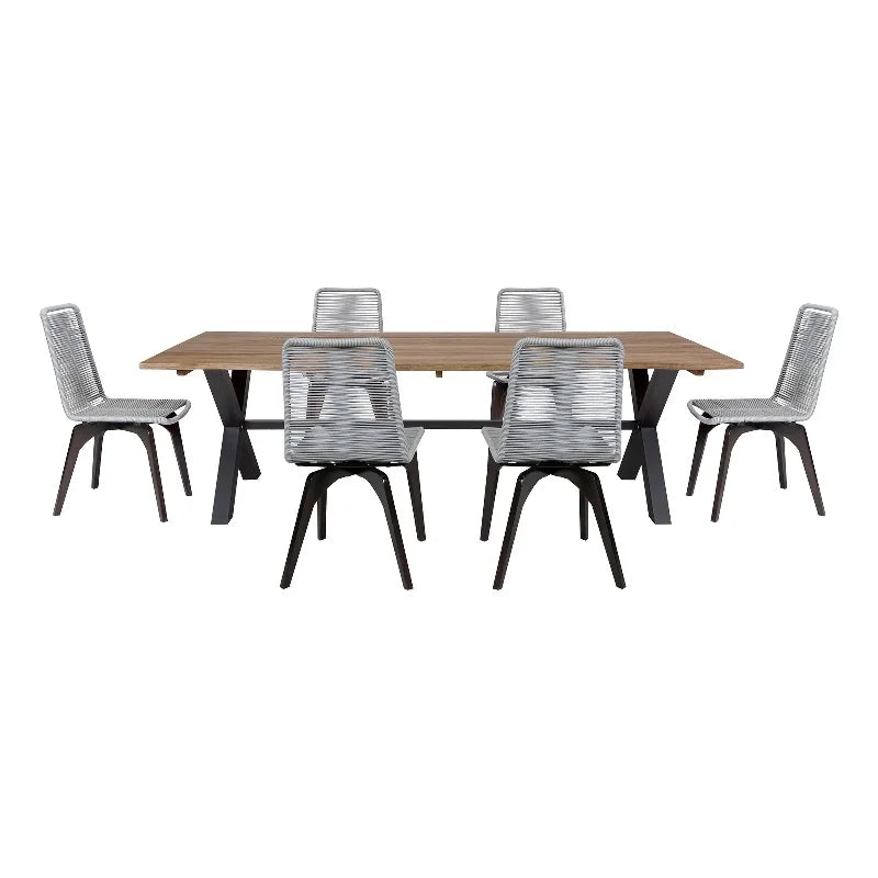 Rope Island in Eucalyptus Glendora Set exterior Live 7 Edge Dining and Piece