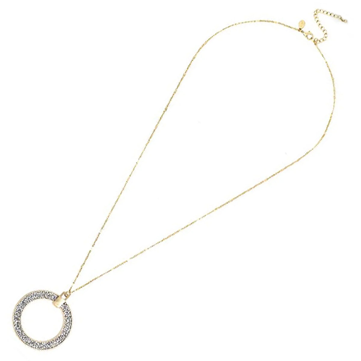 for Pendant Glitter Women, Boutique Circle Blue Inc Box Silver Teens Necklace Open Long