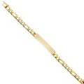 Women Gold 14k | and Bracelets Men’s Men for Elegant | Gift Chain - Gold 14KY Yellow Figaro Weight ID 8" Bracelet 16.4 for | Jewelry Link
