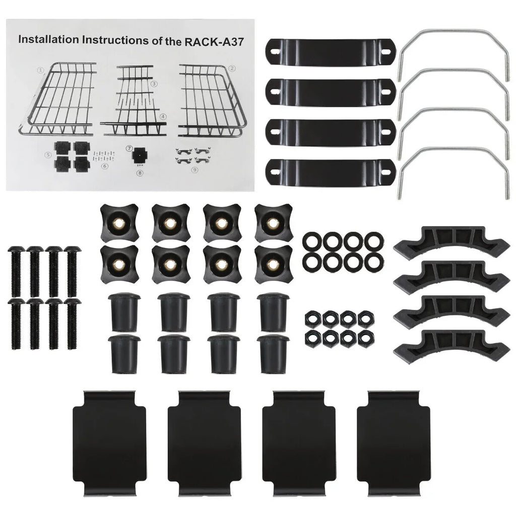 64" Rack Cargo Luggage Carrier Roof Basket SUV Extendable Teledu Steel Truck Top