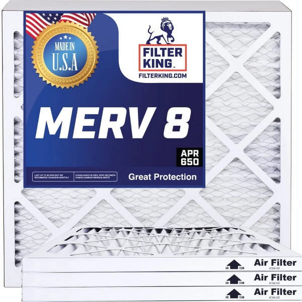 A/C x HVAC USA Filter Air .75" Filters IN MADE 15.5 | 15.5x23x1 23 | x Actual MERV Furnace Filter 4-PACK | 8 Pleated | King dimension: