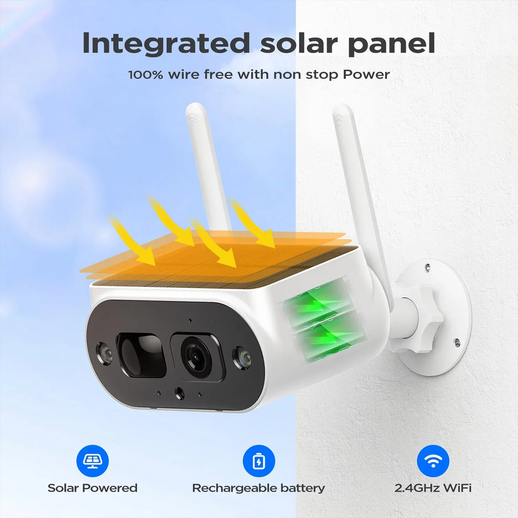WiFi Solar Bullet Powered Surveillance Pack Camera Wireless Security 2K/4MP Camera exterior Battery SC15 Toguard 2