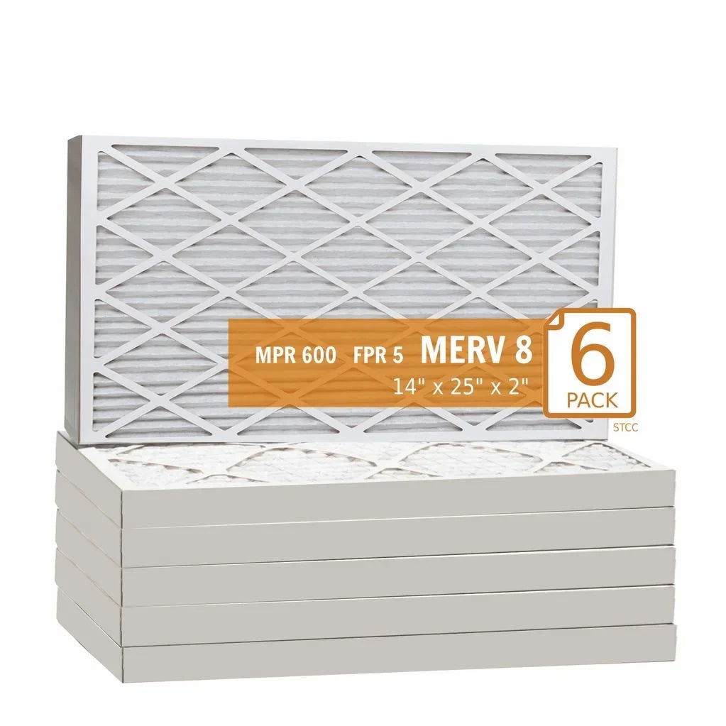(6 8 Air MERV Key Purolator Pack) - Filter 14x25x2 Pleat