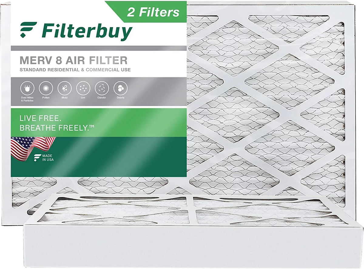Furnace Pleated Air Filters 14x25x4 HVAC MERV (2-Pack) AC Filterbuy 8