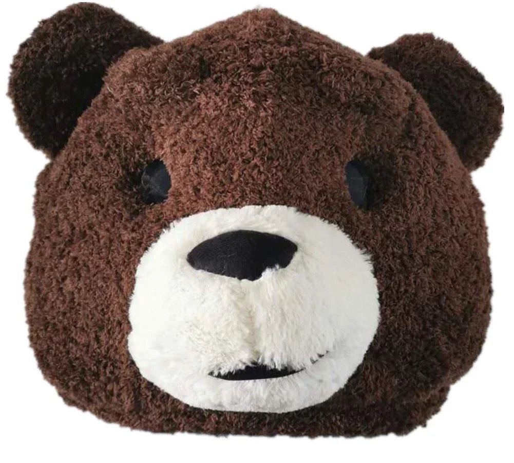 Bear Mascot Head Bear Plush Head Mask Adult Brown
