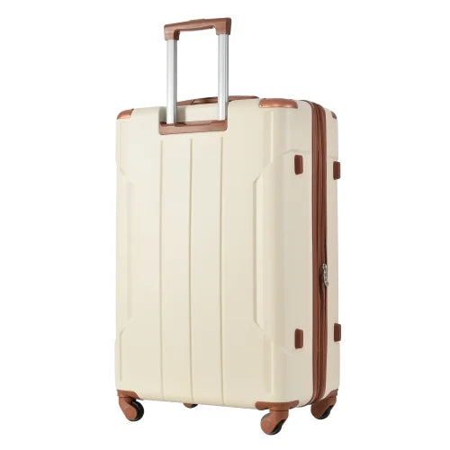 Suitcase (Single with Lock Spinner Luggage Hardshell 24'' Expandable TSA Luggage) Lightweight
