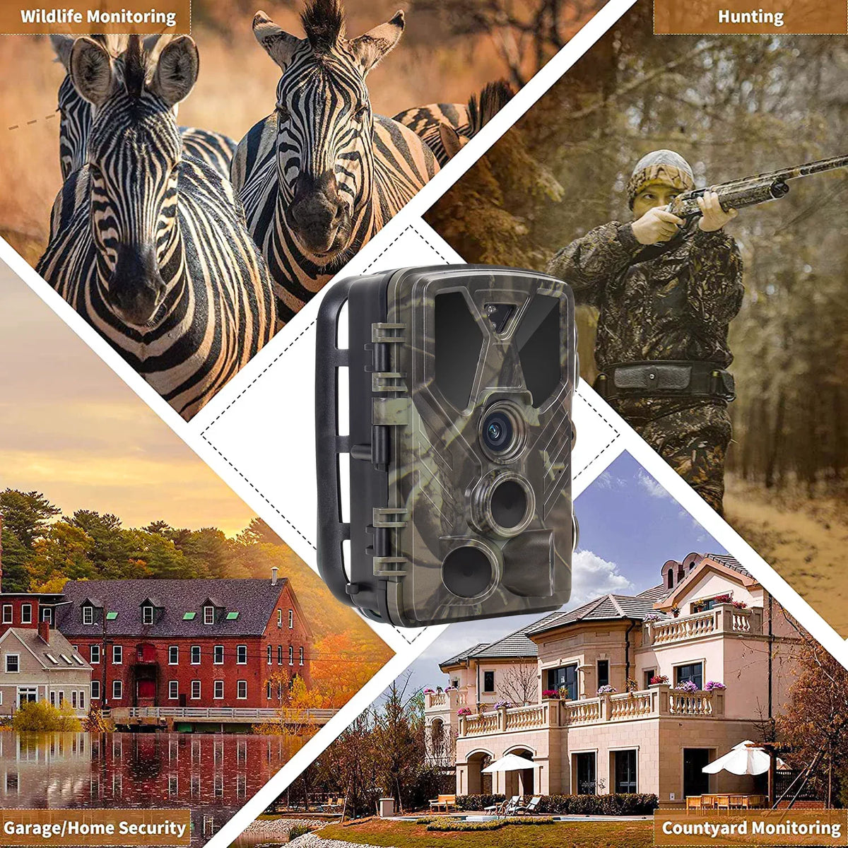 TF Monitor Camera Trail Wildgame Vision Waterproof Hunting LED HC-812A IR Card Night Monitors Hunting with Wildlife Camera 4K 32GB 36MP with Trail SuntekCam Trail