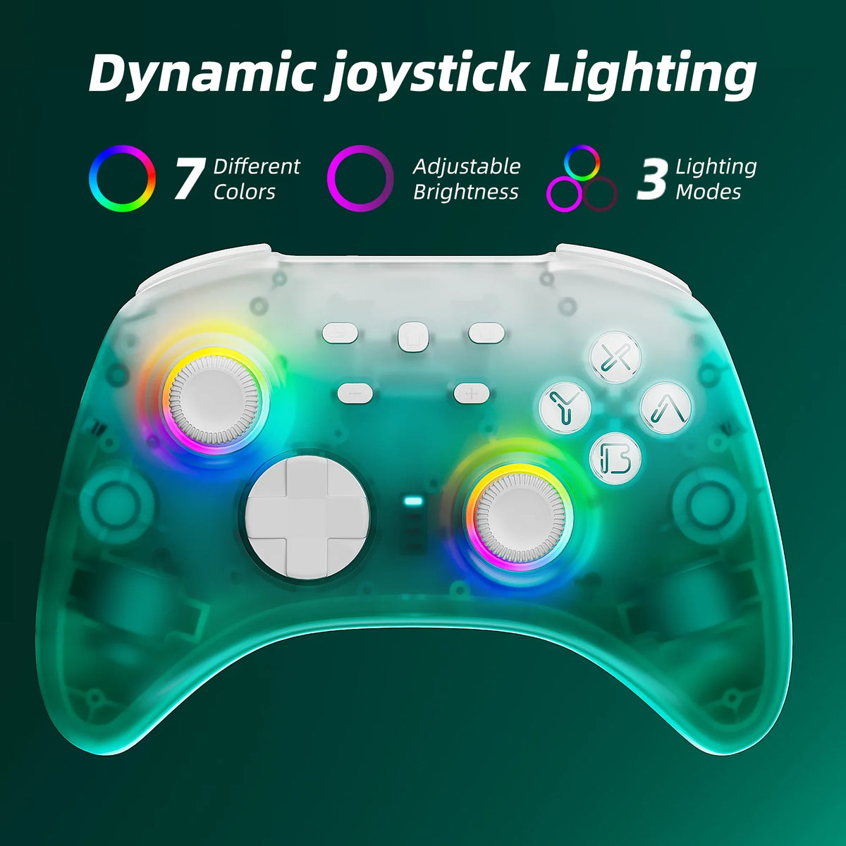 Joysticks Controller & Nintendo Switch and with Super Upgraded Triggers Mario Disc Pro Switch/PC/IOS/Android/Steam Green for Game Hall Odyssey Effect