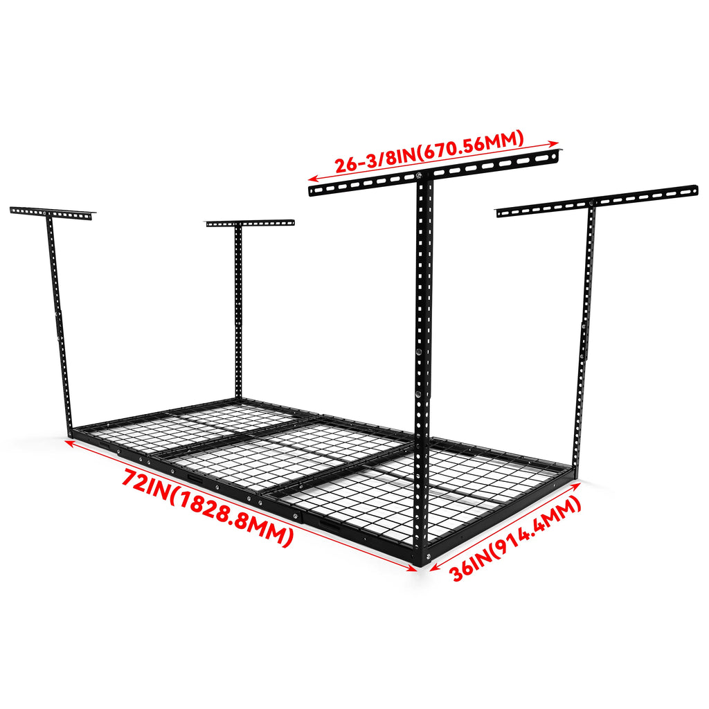 Metal 22" Duty Overhead 36" x Organization 40" Racks Adjustable Kojem Garage 72" Rack Storage Ceiling Garage - Storage Heavy