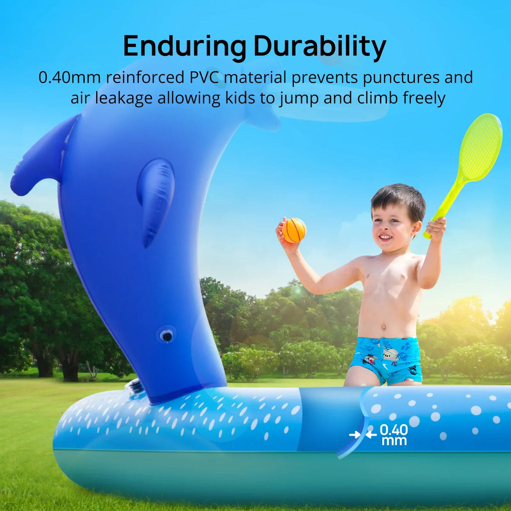 for Inflatable Pool exterior Above 95 Rectangular Backyard, Family, x Toddlers, 40in Kids, Sable Swimming Ground, Pool, x 75