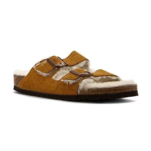 '- Mink Unisex Shearling BIRKENSTOCK Suede/Natural Shearling 1001128 Arizona