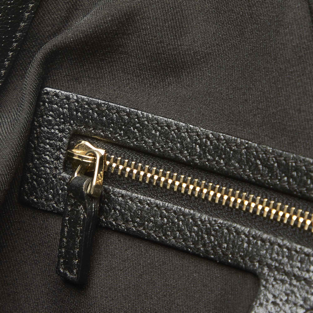 Pre-Owned Shoulder Bag GG Fabric Women Canvas Black (Good)