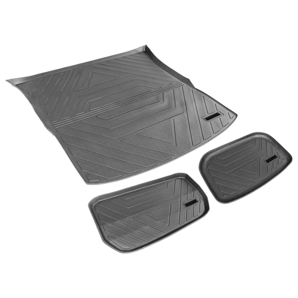 Trunk Interior Cargo Storage TPE 3PCS Waterproof Tesla Compatible Mat climate Accessories Motorsports Black Under Cargo Ikon Trunk 2020-2023 All Anti-Slip with Frunk Y Mats Model Liner Liner