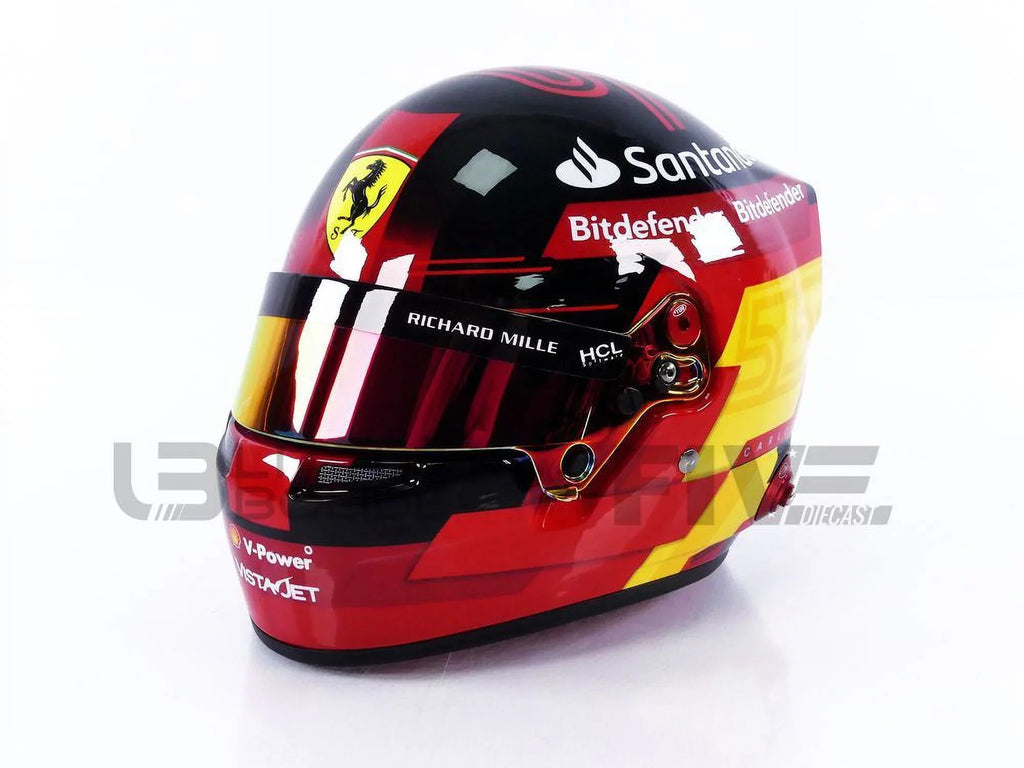 Jr - 1/2 - Carlos F1 Ferrari CASQUE Sainz HELMET 2023 MINI