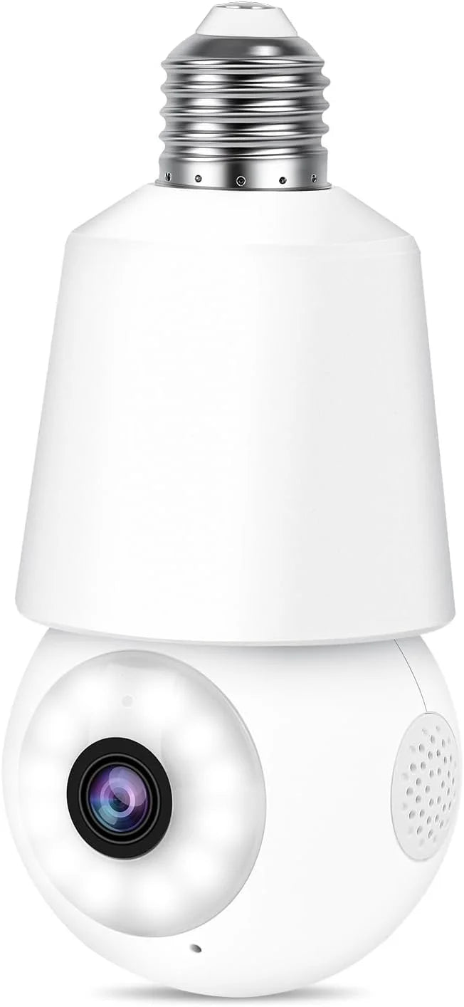 Detection Security 2K SocketSecurity Sound Cameras Light Tracking Motion 360° Home for PTZ Bulb Light Alarm
