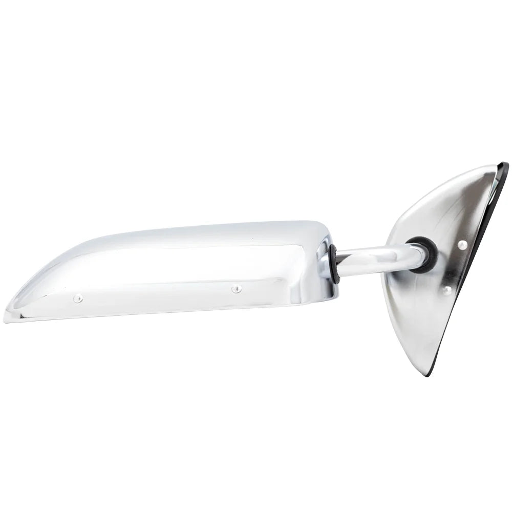 Truck 996220 Pickup Manual Mount Steel Low SUV Side Brock Mirror C/K/R/V Door Stainless 1973-1991 with Compatible Replacement