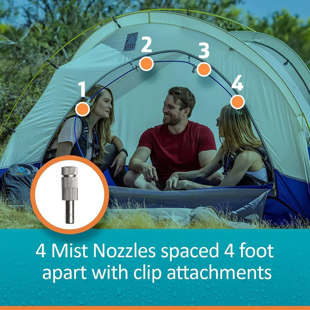 ft. Line Portable ExtremeMist Nozzles 4 16 – & Misting Mist System