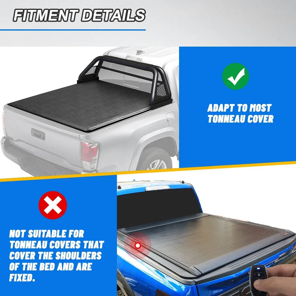 Sport Bed Truck Silverado/GMC 2019-NOW Roll Chase Rack Bar 62.9-74.7" sierra Chevy For Bar Adjustable Fit