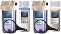Big Sediment House liquid Housings Clear Two Blue Whole & ^ Transparent w/Pleated 10" Blue Filters Filter Carbon