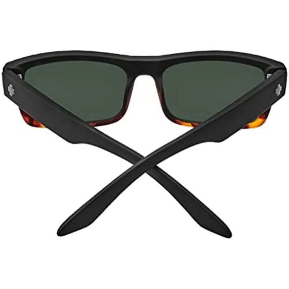 Matte Gray Tortoise Lite Black Discord Men Fade Polarized Sunglasses SPY Green