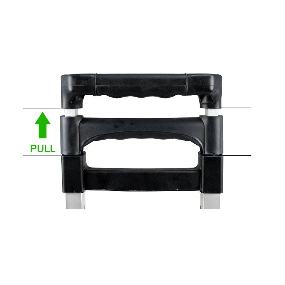 Folding Dolly Push, SEGAWE Black, Trolley Hand Aluminium Compact Luggage Carts.