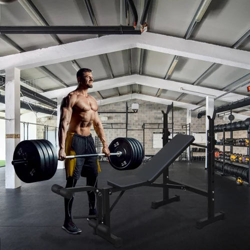 and Bench Bench, with Press Weight Home Exercise Bench Fitness Gym Squat Training Full-Body for Set Rack Workout
