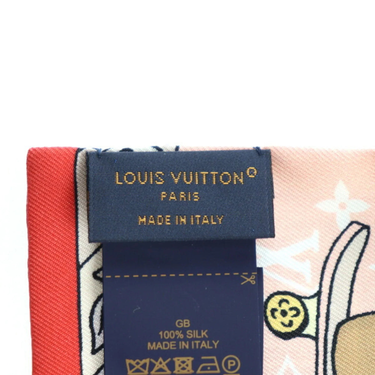 Rose Pre-Owned (Like Vuitton Bandeau Vivienne Multicolor Monogram Seek M77780 and Hide Silk New) Scarf Ribbon