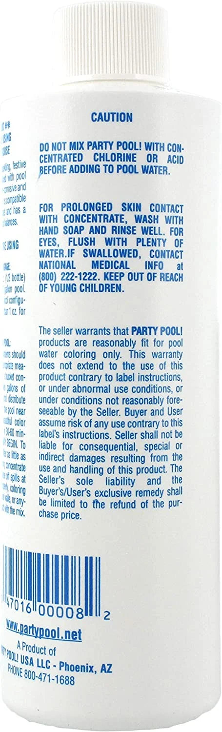 Pool Party Ounces Blue Color, Pool LLC Party 8 Lagoon
