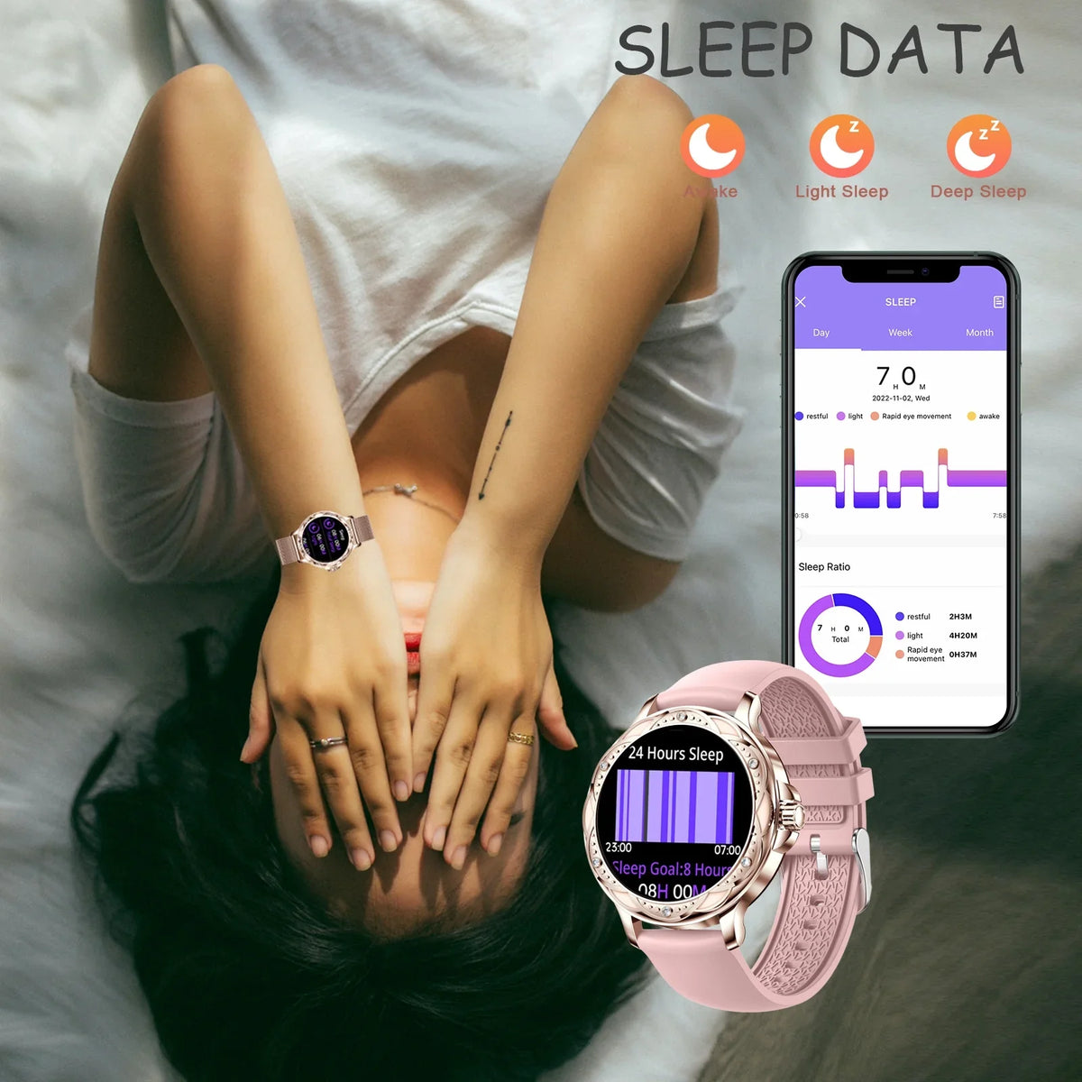 Android iPhone Lightweight (Answer/Make Watch Women 1.2" Calls) VOPOCO Smart Sports Smartwatch for HD Screen for