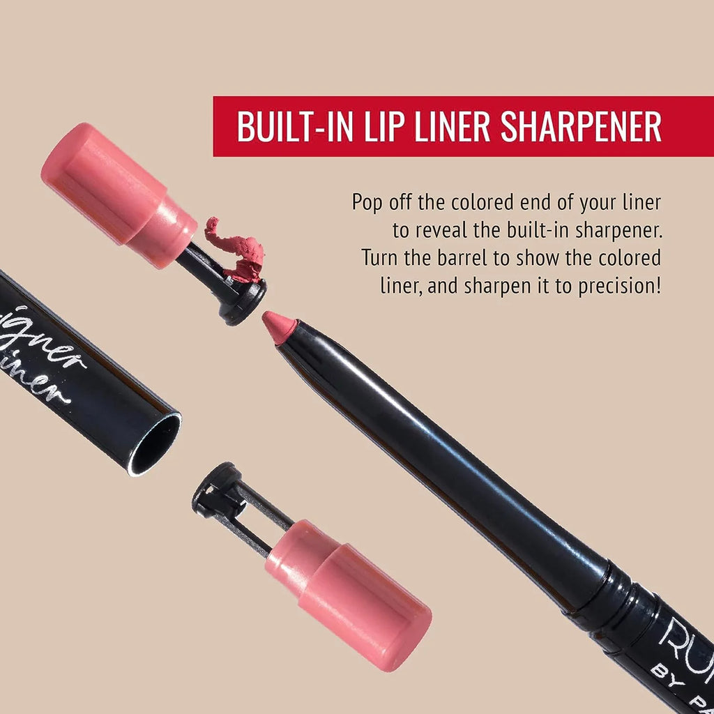Designer Lip Get Liner Runway Liner Lip Rogue Sharpener, Matte Pencil, and the Garnet-Maroon Look