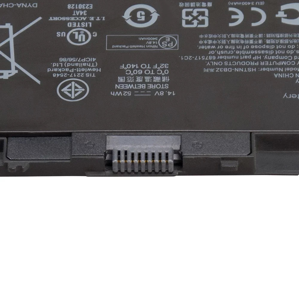 68757-2C1 Folio / MA02025XL 9480m / / 9480m / DR. / 9480m 9480m / 9480m J5P80UT - J5P81UT J5P78UT J5P82UT / J5P79UT for BATTERY HSTNN-LB5B HP EliteBook H4Q48UT / Replacement HSTNN-DB3Z /